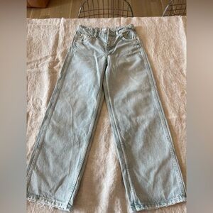 Good condition, blue wide leg girls denim Zara jeans